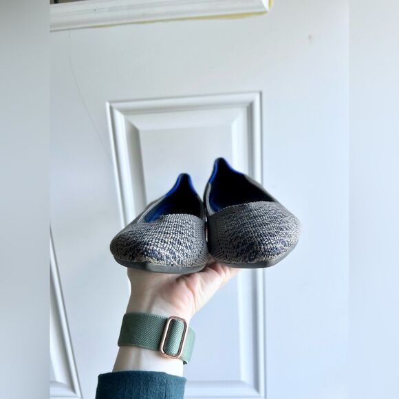 Rothy’s The Point Flats RARE Walnut Python Print - Picture 5 of 9